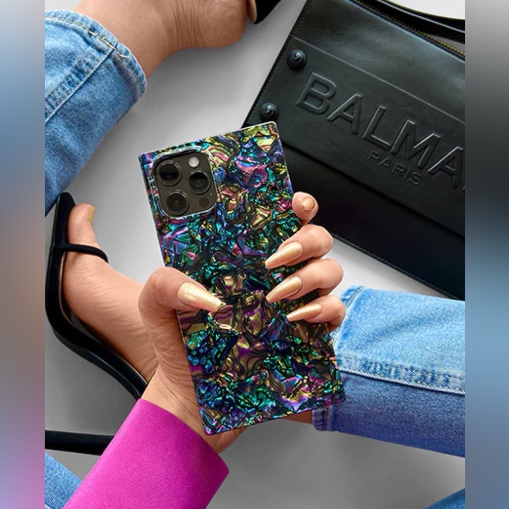 FLAUNT SQUARE® Abalone Shell iPhone Case